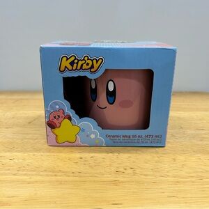 Nintendo Kirby Coffee Mug Cup Big Face Ceramic 16oz Pink Bioworld Dreamland NEW